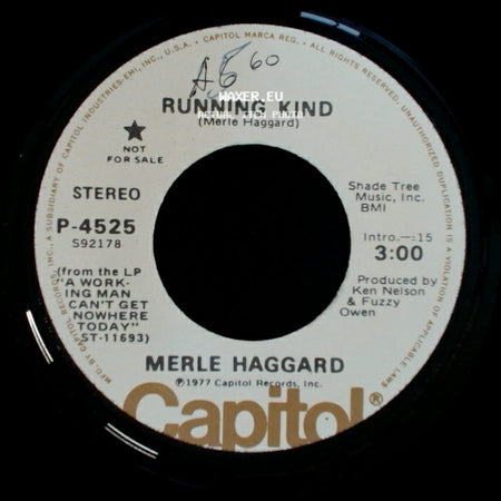 Merle Haggard - Making Believe / Running Kind side B