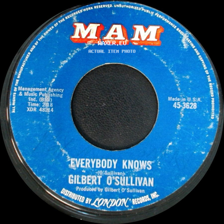 Gilbert O'sullivan - Out Of The Question / Everybody Knows side B