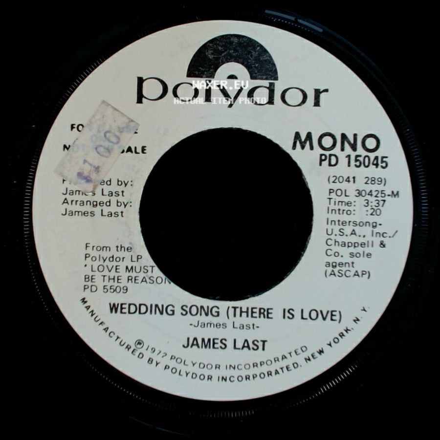 James Last - Wedding Song (There Is Love) / Wedding Song (There Is Love) side A
