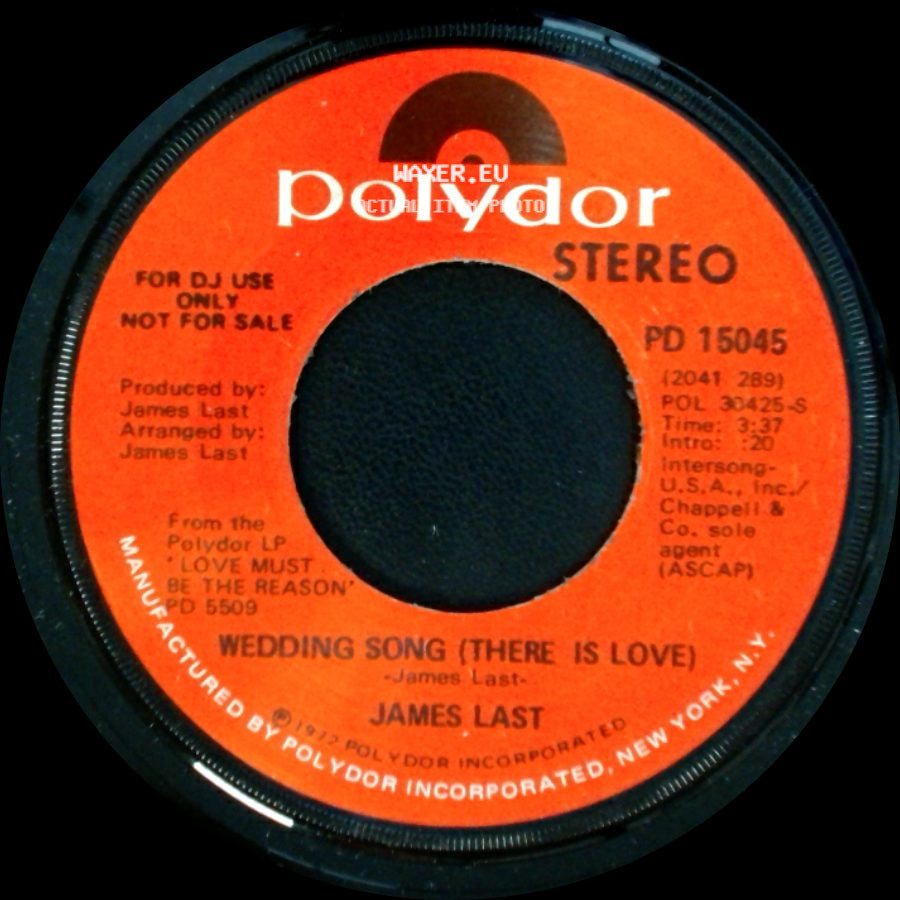 James Last - Wedding Song (There Is Love) / Wedding Song (There Is Love) side B