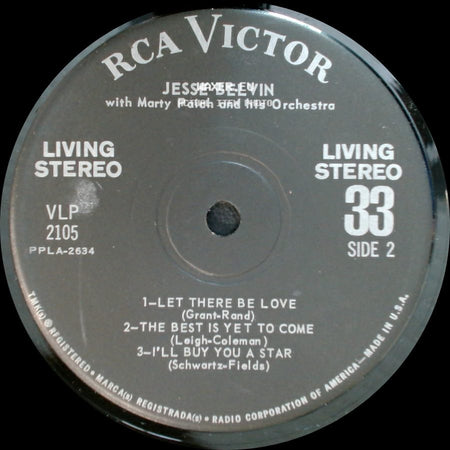 Jesse Belvin With Marty Paich And His Orchestra - Unknown Title A / Unknown Title B side B