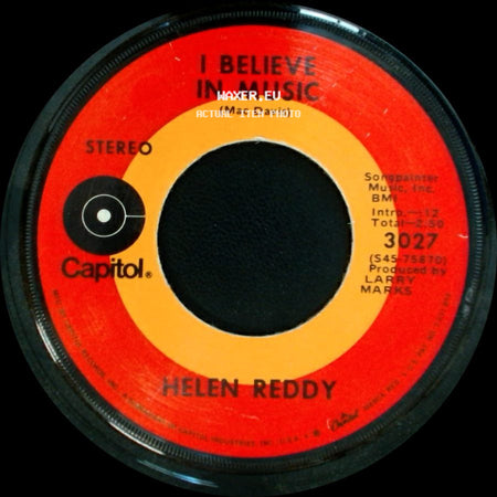 Helen Reddy - I Don't Know How To Love Him / I Believe In Music side B