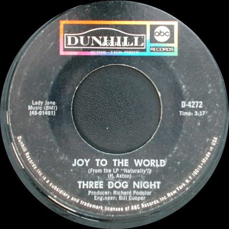 Three Dog Night - Joy To The World / I Can Hear You Calling side A