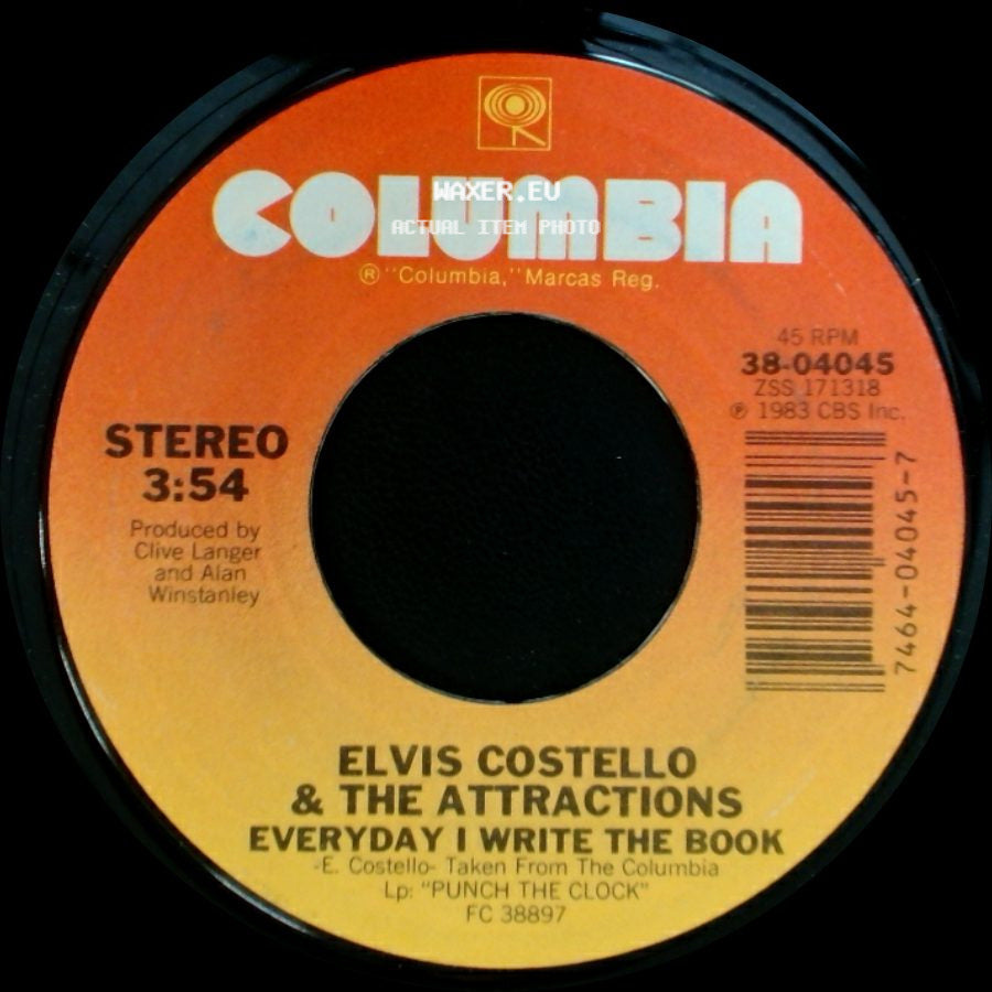 Elvis Costello & The Attractions - Everyday I Write The Book / Heathen Town side A