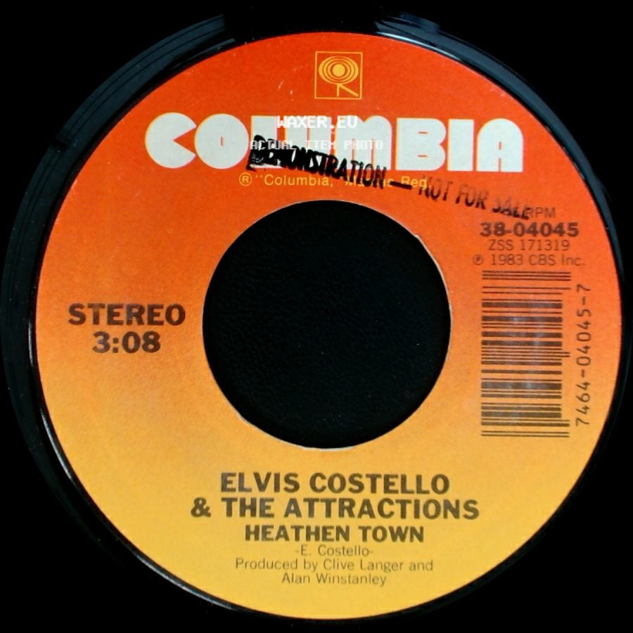 Elvis Costello & The Attractions - Everyday I Write The Book / Heathen Town side B