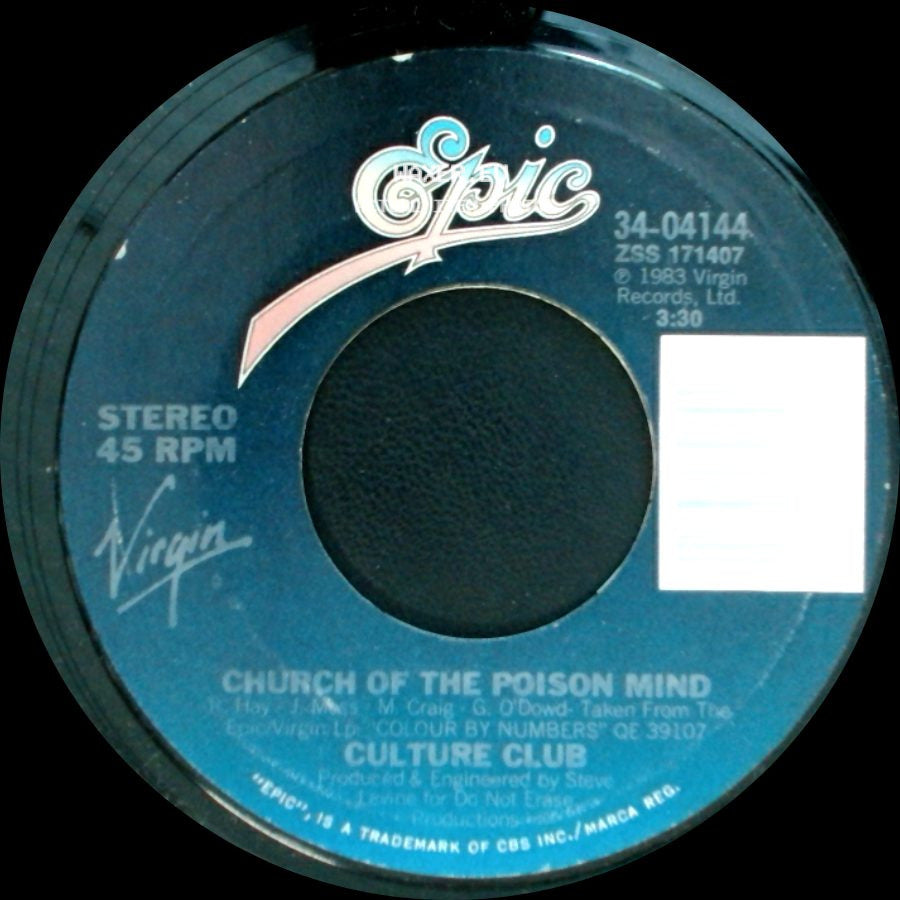 Culture Club - Church Of The Poison Mind / Mystery Boy side A