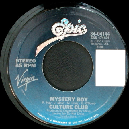 Culture Club - Church Of The Poison Mind / Mystery Boy side B