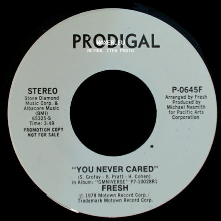 Fresh - You Never Cared / You Never Cared side A