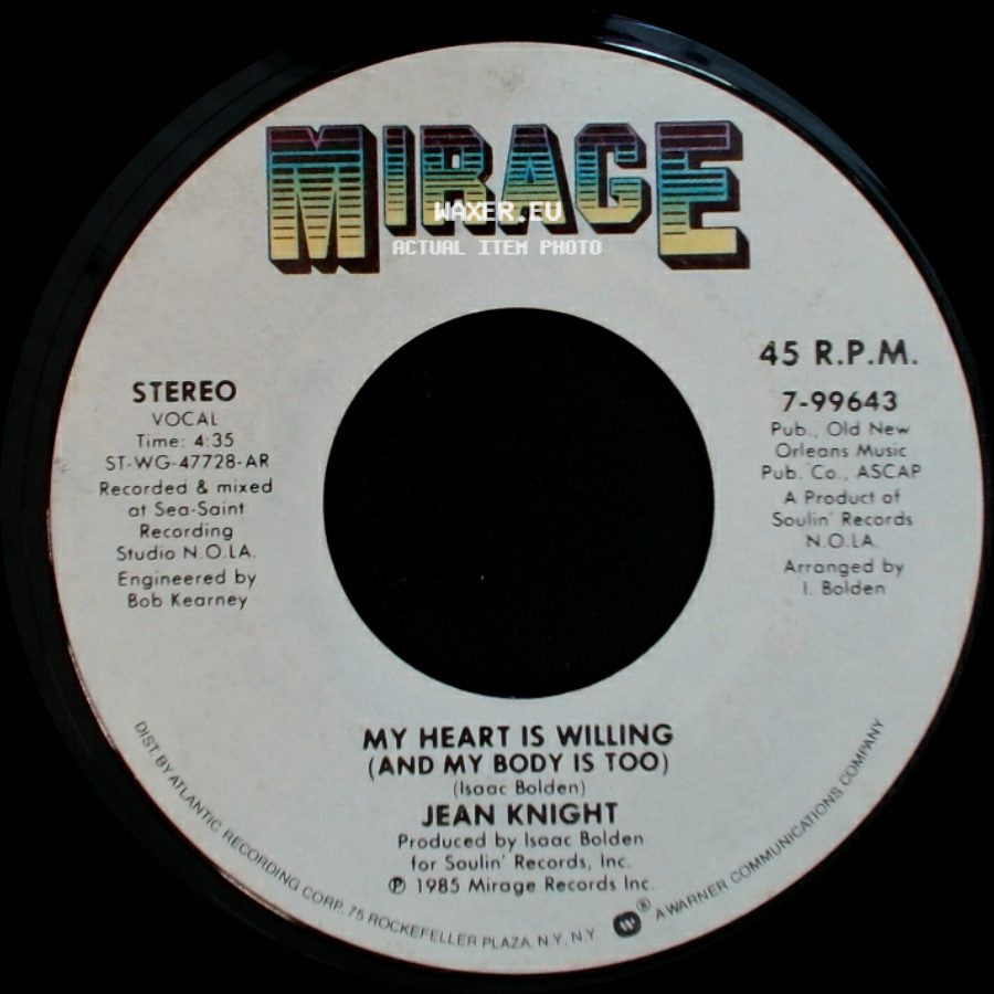 Jean Knight - My Heart Is Willing (And My Body Is Too) / My Toot Toot side A