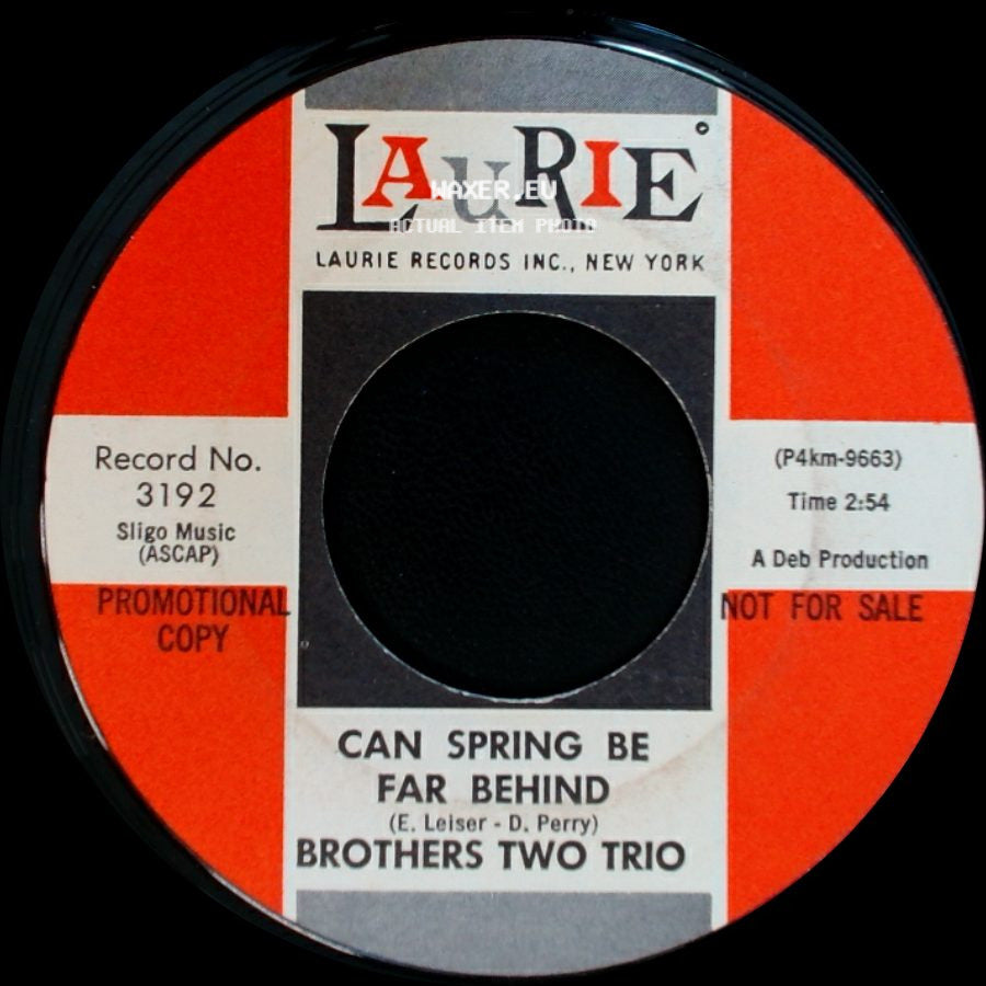Brothers Two Trio - Chickee / Can Spring Be Far Behind side B