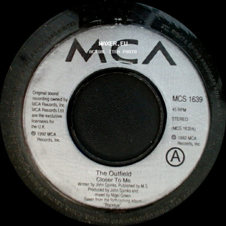 The Outfield - Closer To Me / Stranger In My Own Town side A