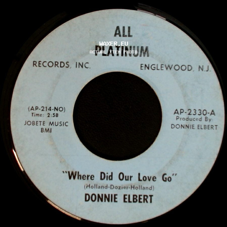 Donnie Elbert - That's If You Love Me / Where Did Our Love Go side B