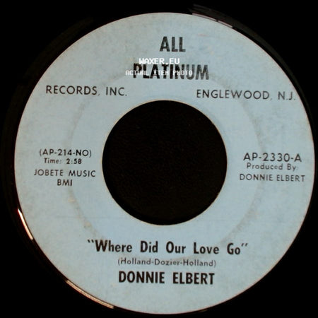 Donnie Elbert - That's If You Love Me / Where Did Our Love Go side B