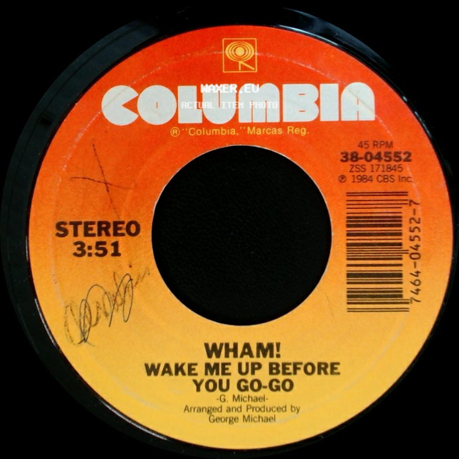 Wham! - Wake Me Up Before You Go-Go (Instrumental) / Wake Me Up Before You Go-Go side B