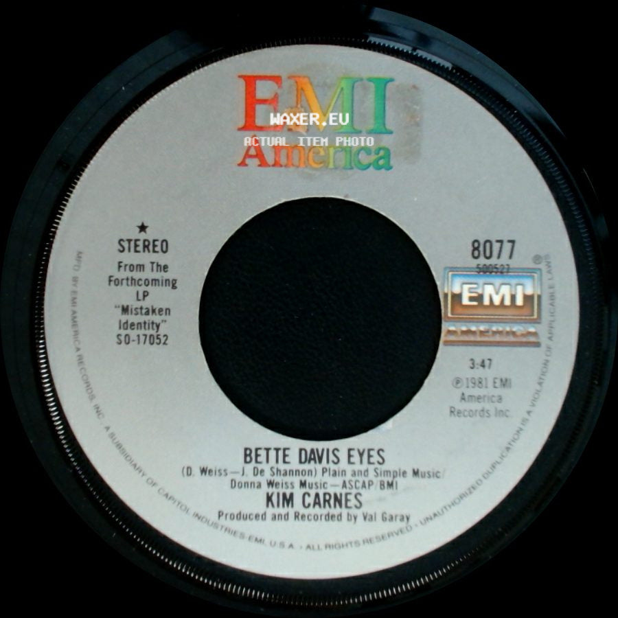 Kim Carnes - Bette Davis Eyes / Miss You Tonite side A