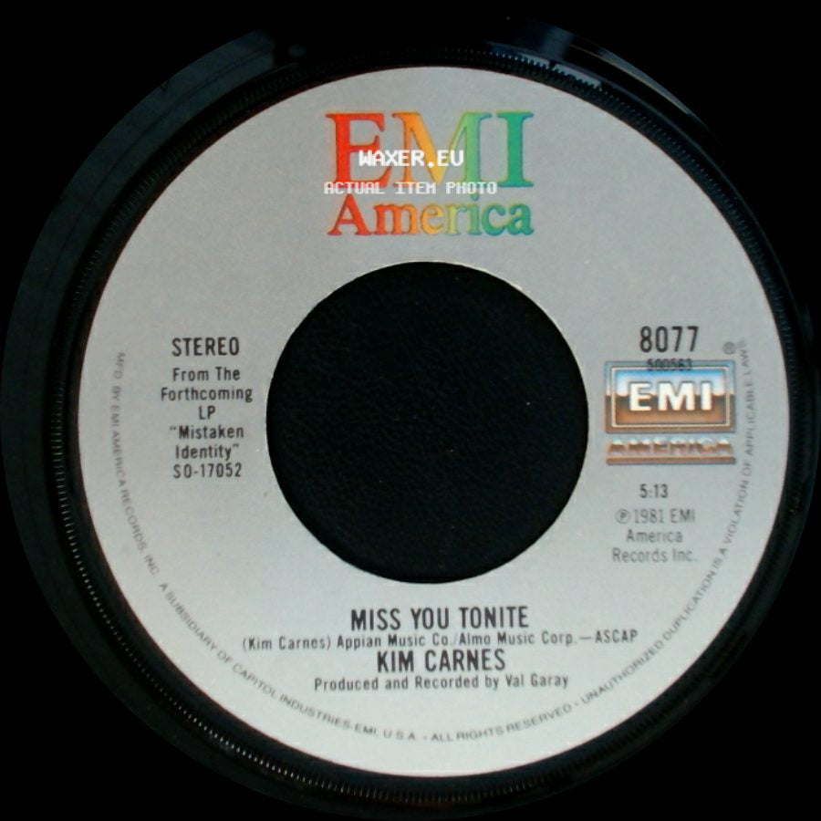 Kim Carnes - Bette Davis Eyes / Miss You Tonite side B