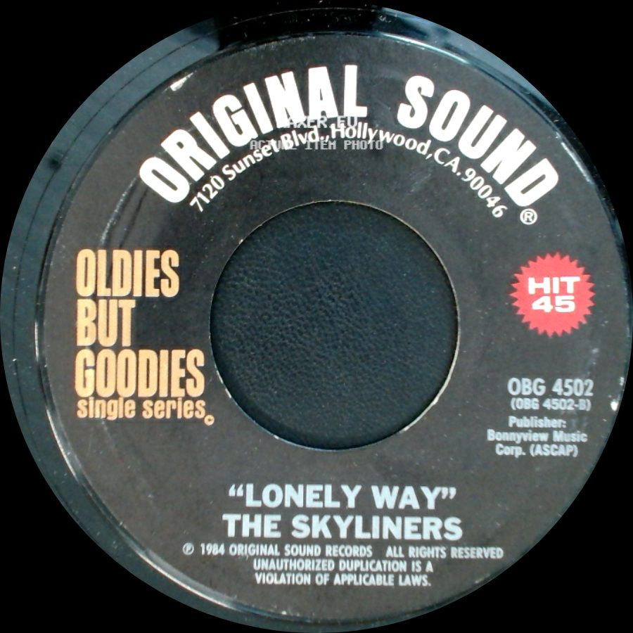 The Skyliners - This I Swear / Lonely Way side B