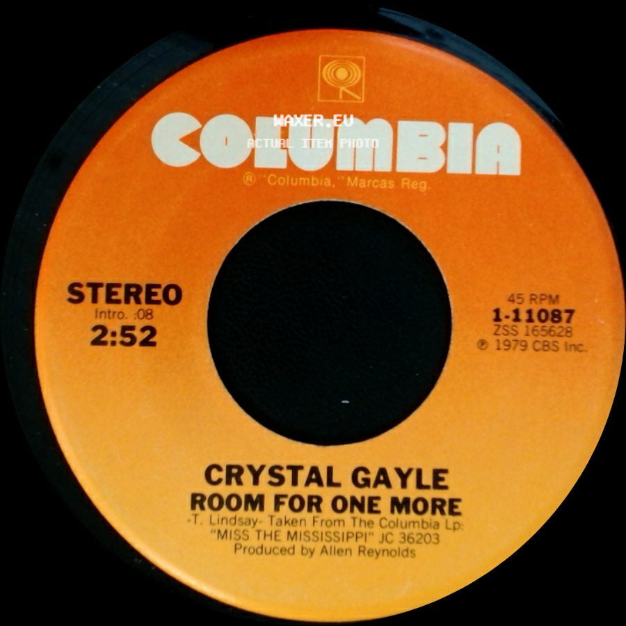 Crystal Gayle - Half The Way / Room For One More side B