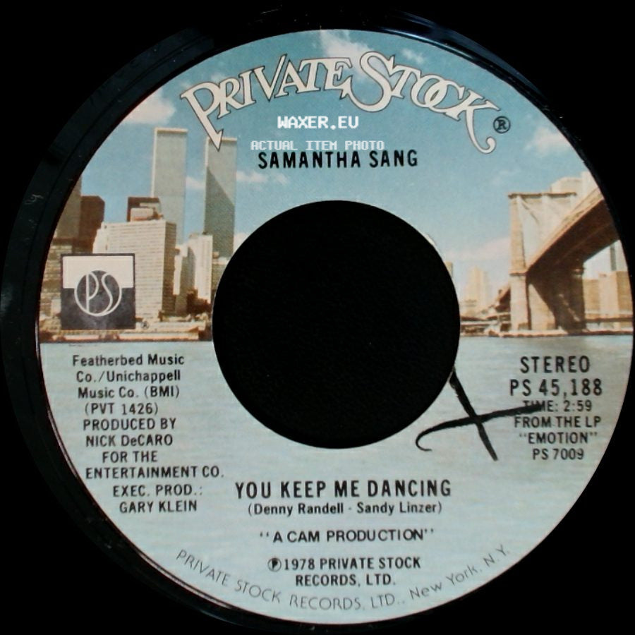 Samantha Sang - Change Of Heart / You Keep Me Dancing side B