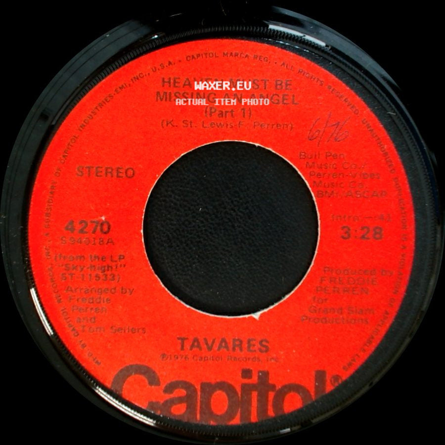 Tavares - Heaven Must Be Missing An Angel (Part 2) / Heaven Must Be Missing An Angel (Part 1) side B