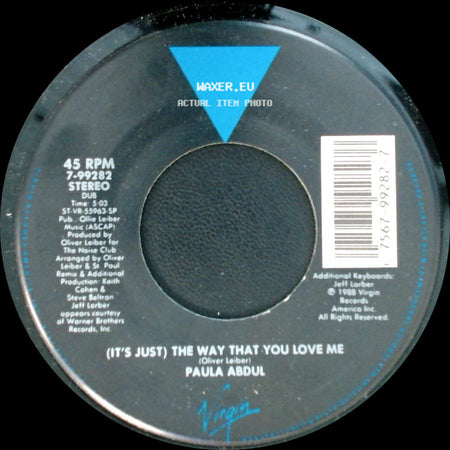 Paula Abdul - (It's Just) The Way That You Love Me / (It's Just) The Way That You Love Me side A