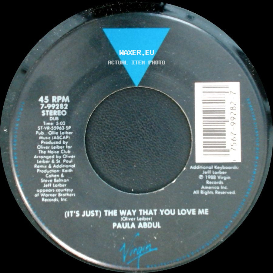 Paula Abdul - (It's Just) The Way That You Love Me / (It's Just) The Way That You Love Me side A