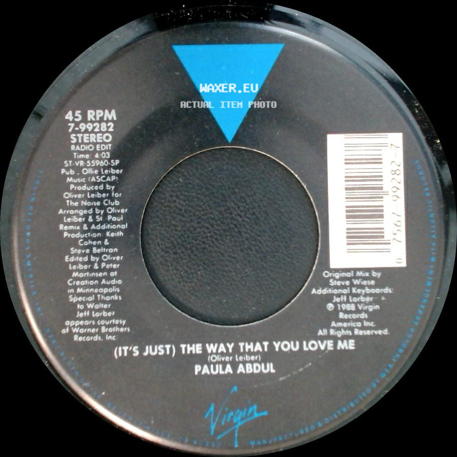 Paula Abdul - (It's Just) The Way That You Love Me / (It's Just) The Way That You Love Me side B