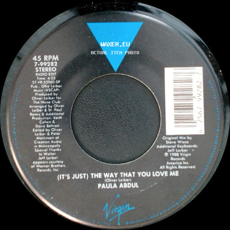 Paula Abdul - (It's Just) The Way That You Love Me / (It's Just) The Way That You Love Me side B