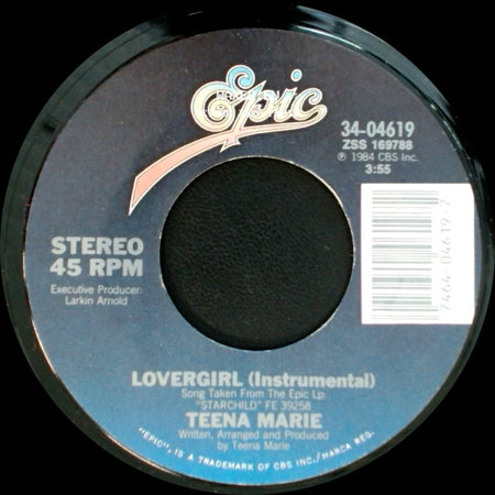 Teena Marie - Lovergirl (Instrumental) / Lovergirl side A