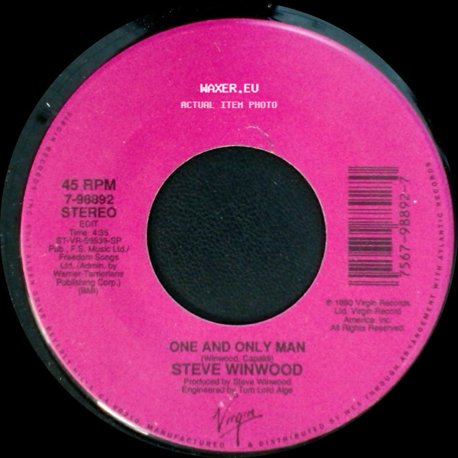 Steve Winwood - One And Only Man / Always side A