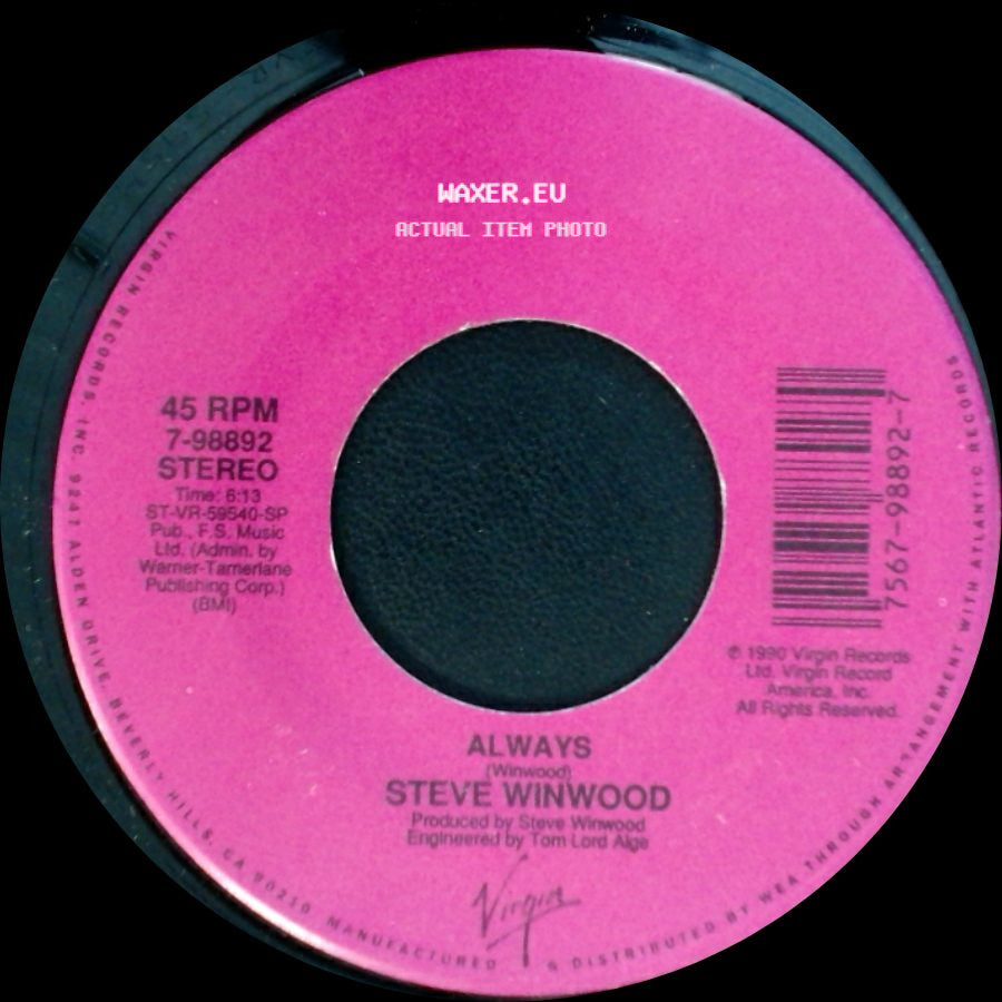 Steve Winwood - One And Only Man / Always side B