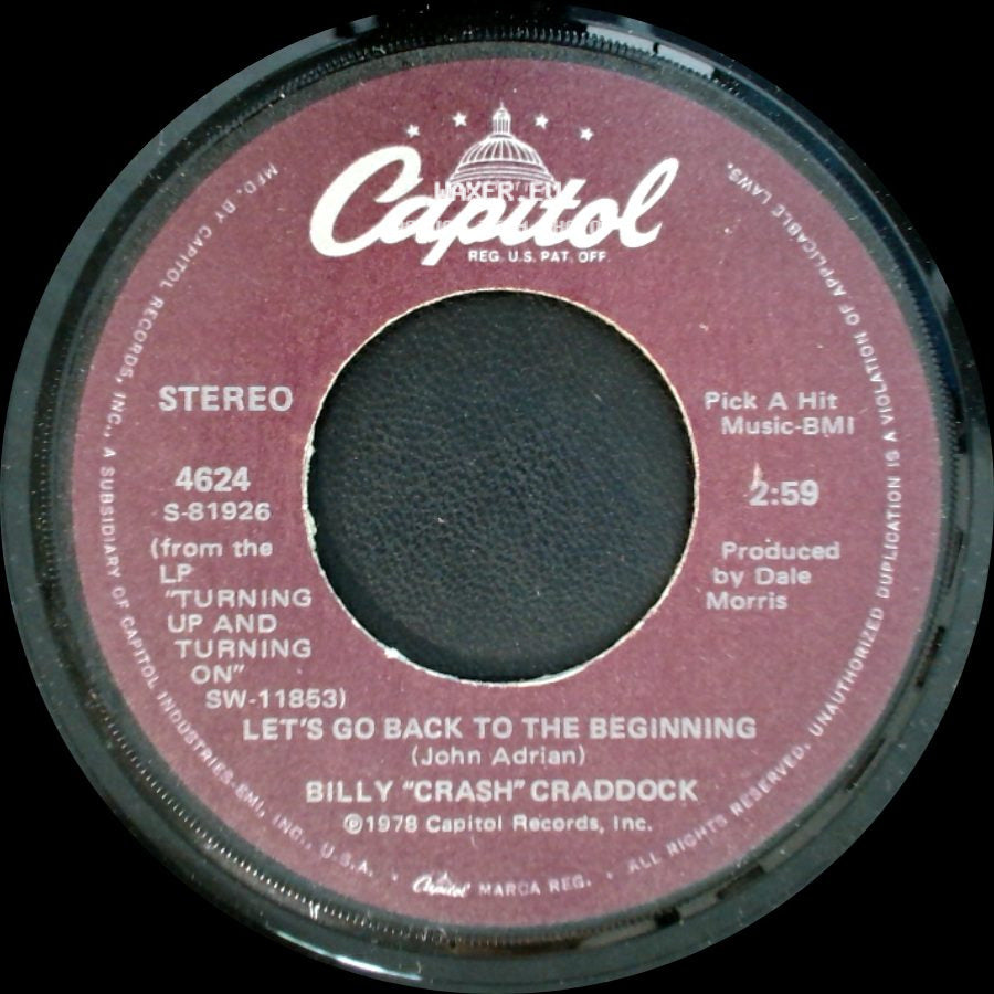Billy "Crash" Craddock - Let's Go Back To The Beginning / Hubba Hubba side A