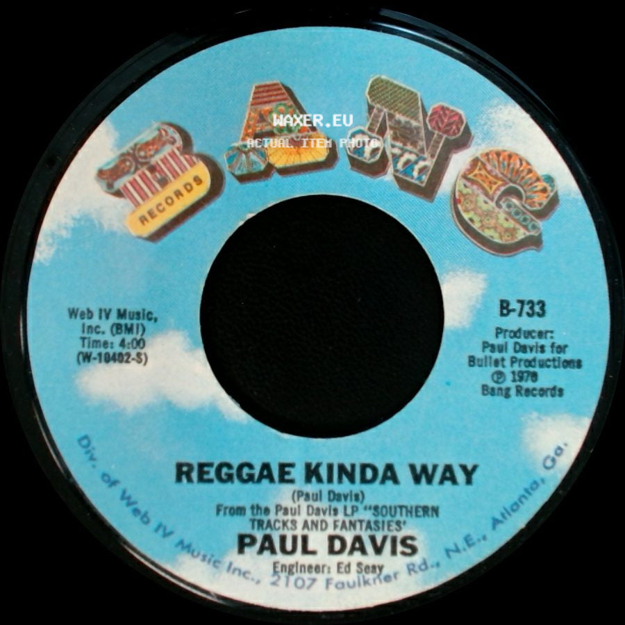 Paul Davis - Reggae Kinda Way / I Go Crazy side A