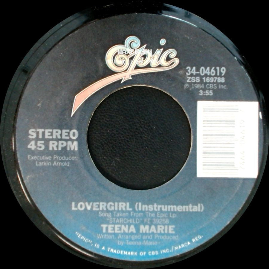 Teena Marie - Lovergirl / Lovergirl (Instrumental) side B