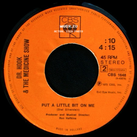 Dr. Hook & The Medicine Show - Roland The Roadie And Gertrude The Groupie / Put A Little Bit On Me side B