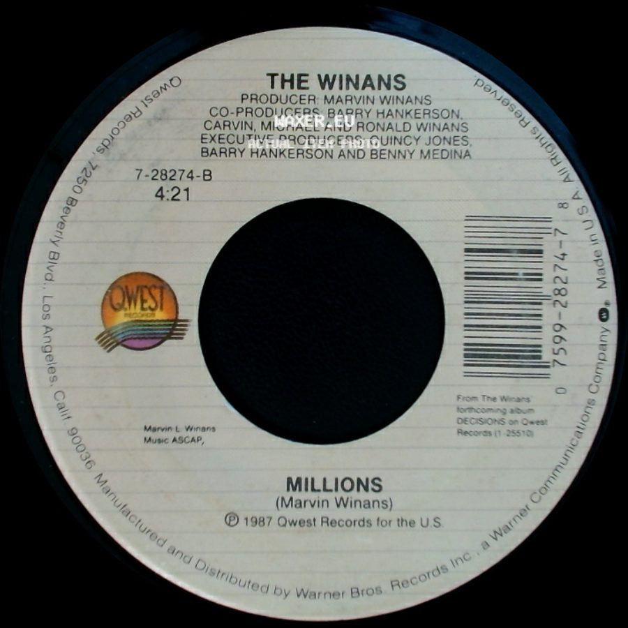The Winans / The Winans Featuring Anita Baker - Millions / Ain't No Need To Worry side A