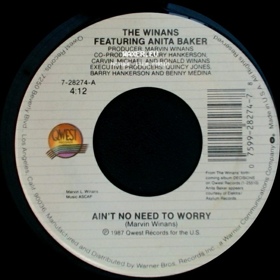 The Winans / The Winans Featuring Anita Baker - Millions / Ain't No Need To Worry side B