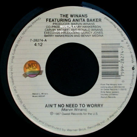The Winans / The Winans Featuring Anita Baker - Millions / Ain't No Need To Worry side B