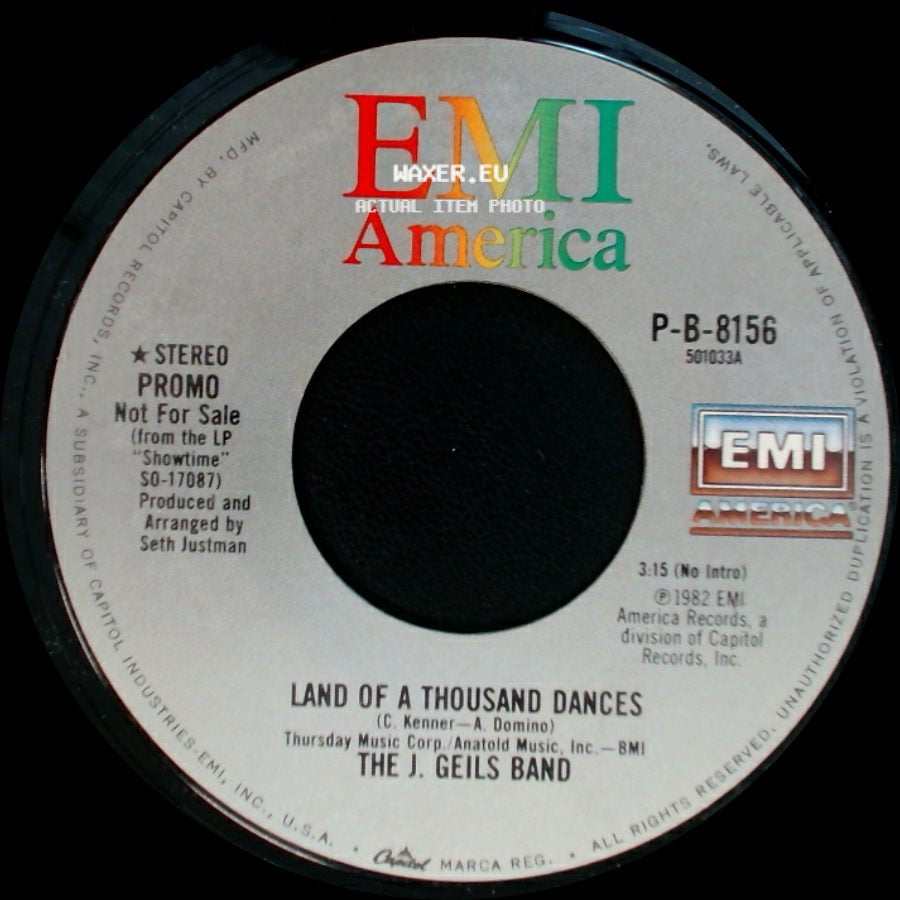 The J. Geils Band - Land Of A Thousand Dances / Land Of A Thousand Dances side B