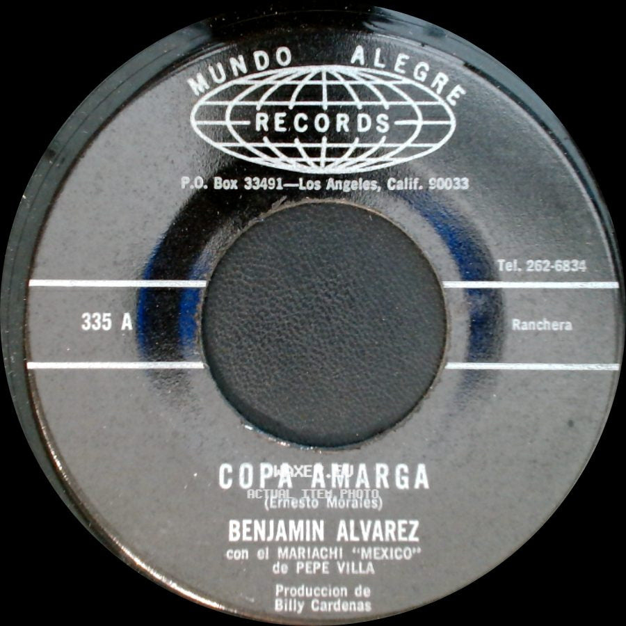 Benjamin Alvarez - Copa Amarga / Tomando Para Olvidarte side A