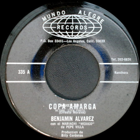 Benjamin Alvarez - Copa Amarga / Tomando Para Olvidarte side A