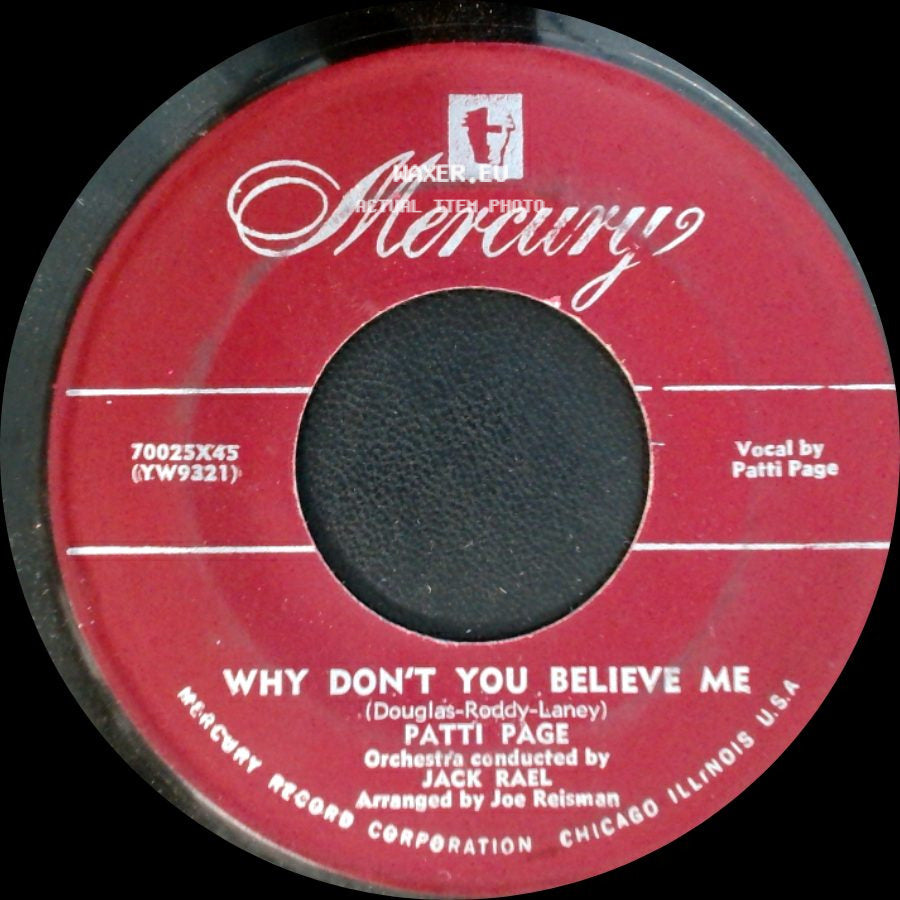 Patti Page - Conquest / Why Don't You Believe Me side B