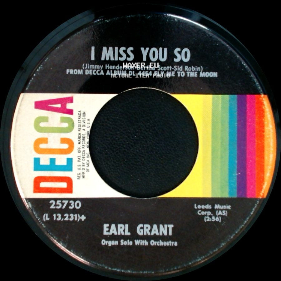 Earl Grant - Stormy Weather / I Miss You So side B