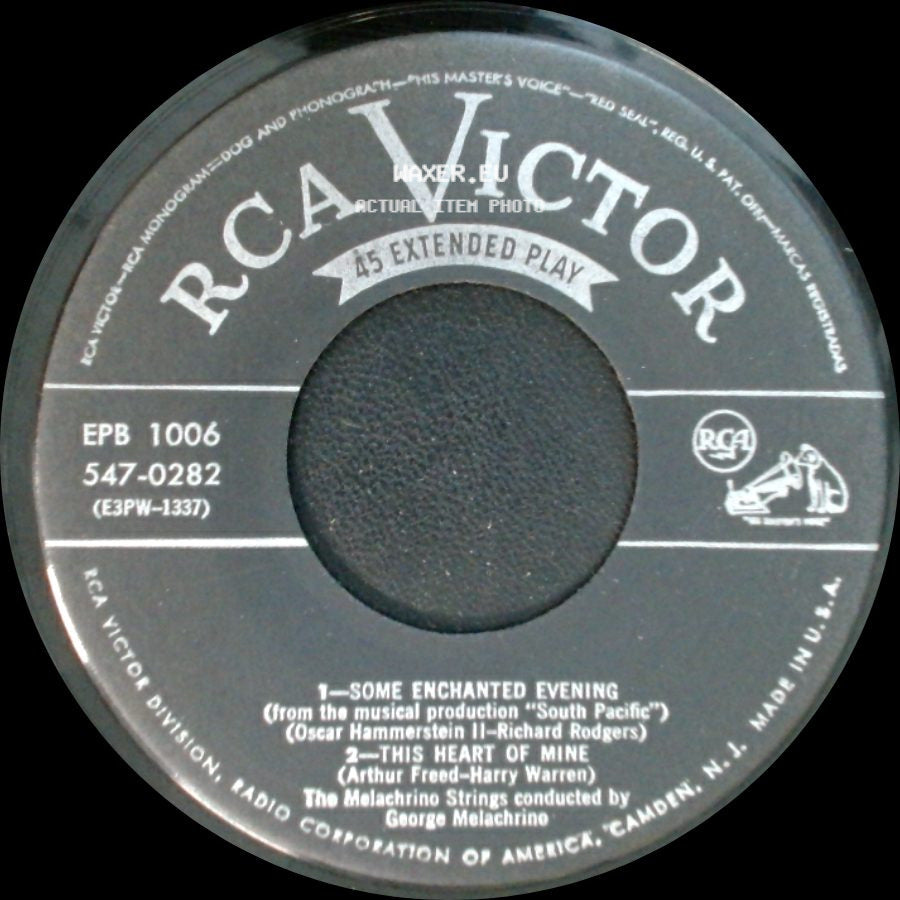 The Melachrino Strings Conducted By George Melachrino - Some Enchanted Evening / This Heart Of Mine / Unknown Title B side A