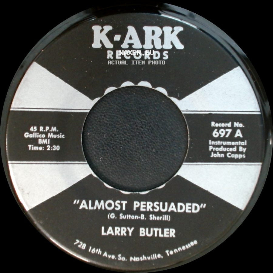 Larry Butler - Almost Persuaded / Green, Green Grass Of Home side A