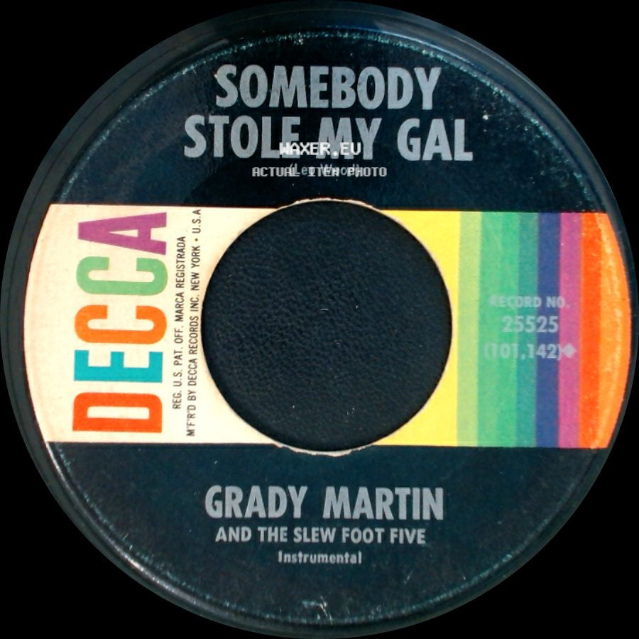 Grady Martin And The Slew Foot Five - Rose Room / Somebody Stole My Gal side B