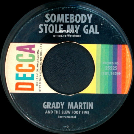 Grady Martin And The Slew Foot Five - Rose Room / Somebody Stole My Gal side B
