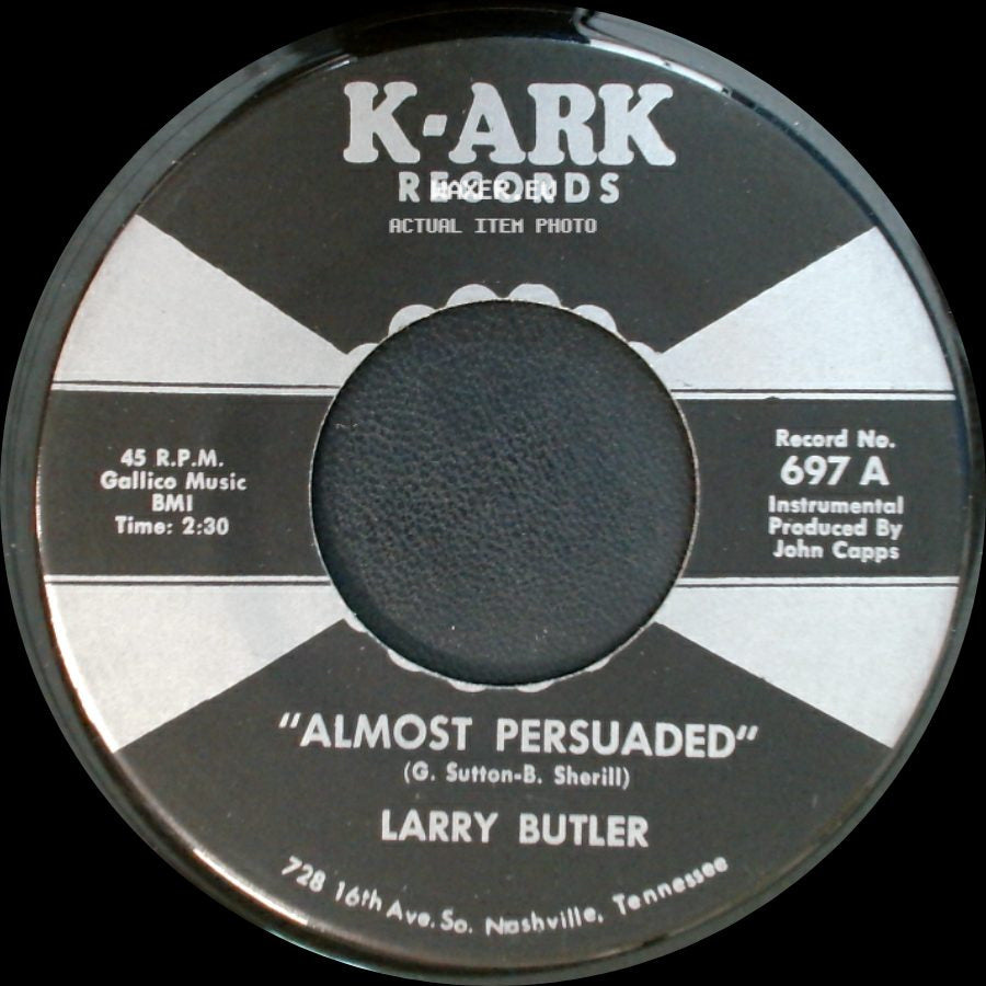 Larry Butler - Almost Persuaded / Green, Green Grass Of Home side A