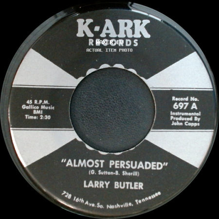 Larry Butler - Almost Persuaded / Green, Green Grass Of Home side A