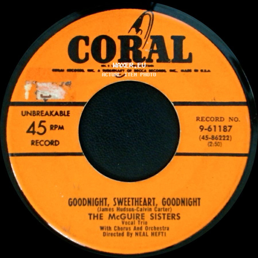 The Mcguire Sisters - Heavenly Feeling / Goodnight, Sweetheart, Goodnight side B